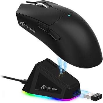 ATTACK SHARK X11 Lightweight Wireless Gaming Mouse with RGB Charging Dock,Tri-Mode-2.4G/USB-C Wired/BT,22K DPI,PAW3311 Optical Sensor,HUYU Switch, 5 programmable Buttons for PC/Mac(Black) on Amazon - Best Deal Finder