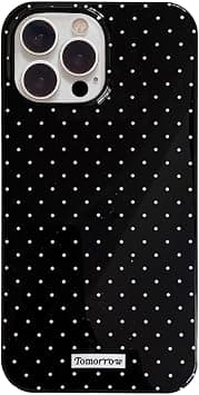 inewateri Compatible with iPhone 16 Pro Case with Cute Fashion Polka Dot Aesthetics Design Simple Cases for Soft TPU Slim Protection Cover-Black - Best Deal Finder