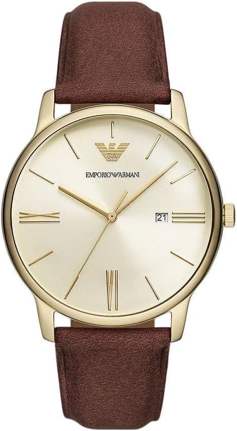Emporio Armani Watch for Men, Quartz Movement and 42mm Case Size with Stainless Steel, Leather or Silicone Strap on Amazon.ae - Price Tracker