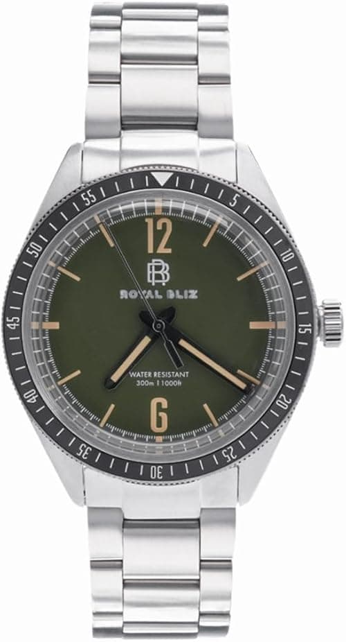 Royal Bliz Aqua Classic Luxury Men’s Automatic Diving Watch – 300M Water Resistant,Premium Stainless Steel Case,Double Dome Sapphire Crystal, Professional Diver Timepiece on Amazon.ae - Price Tracker