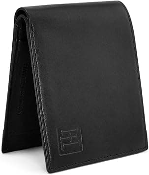 HAYES LONDON Genuine Leather Wallet for Men, Original Wallet with RFID Blocking, Bifold Purse with 8 Compartments (Stud Black) on Amazon.ae - Price Tracker