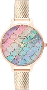 Olivia Burton UNDER THE SEA WOMENS RAINBOW MOTHER OF PEARL DIAL IONIC PLATED ROSE GOLD STEEL Watch - OB16US45 - Best Deal Finder