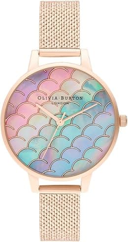 Olivia Burton UNDER THE SEA WOMENS RAINBOW MOTHER OF PEARL DIAL IONIC PLATED ROSE GOLD STEEL Watch - OB16US45 - Best Deal Finder