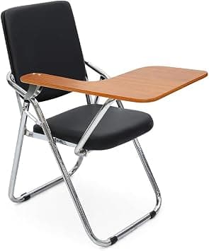 Multi Home Furniture Black Study Chair – Ergonomic Chair with Brown Writing Pad for Students & Adults, Foldable Chair Steel Frame Study Chair with Portable Seat for Study, Office, Homework, Exam on Amazon.ae - Price Tracker