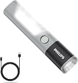 Philips Portable Torch with Camping Light, 200LM LED Flashlight Rechargeable, 4 Lighting Mode, 150M Coverage, Anti-Drop Handheld Flash light for Indoor, Outdoor, Camping, Hiking, Emergency Light - Best Deal Finder