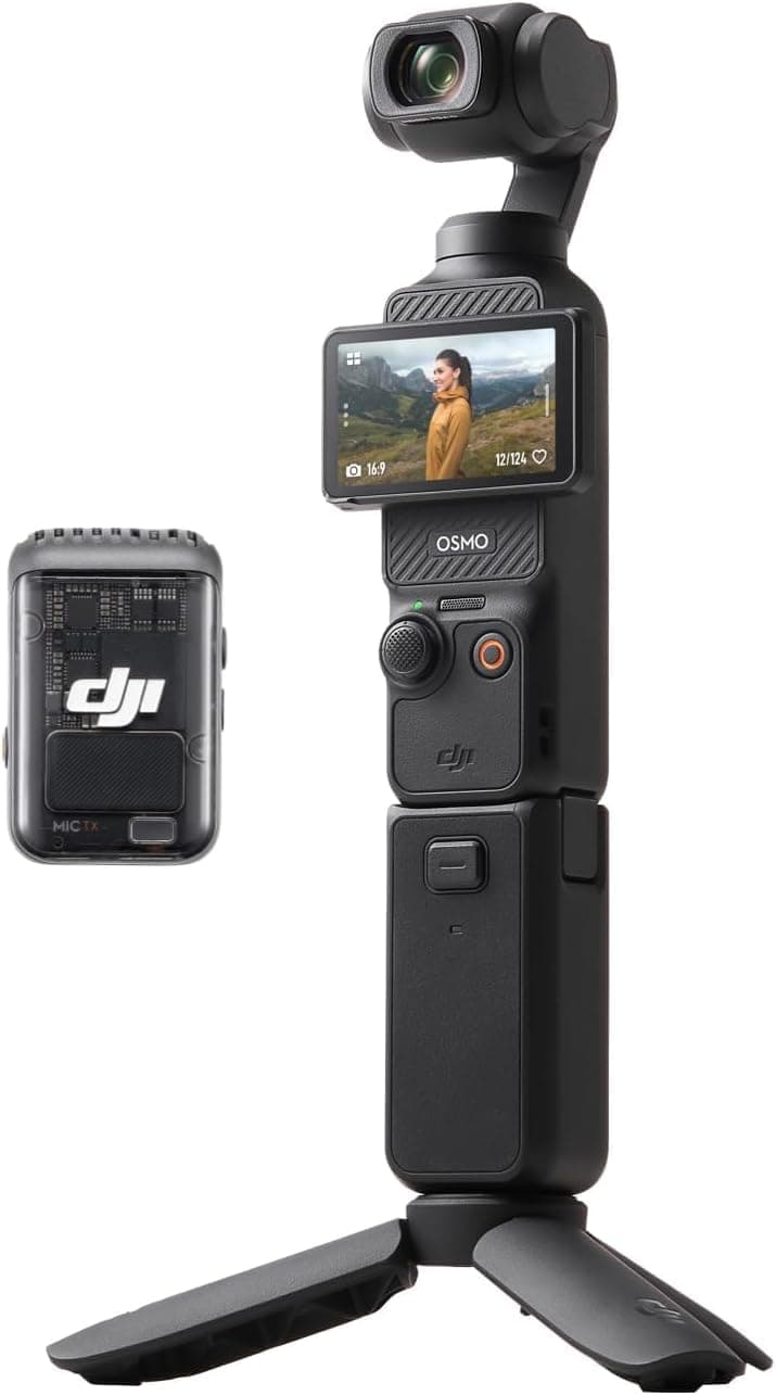 DJI Osmo Pocket 3 Creator Combo, Vlogging Camera with 1'' CMOS & 4K/120fps Video, 3-Axis Stabilization, Face/Object Tracking, Mic Included for Clear Sound, UAE Version with Official Warranty Support on Amazon.ae - Price Tracker