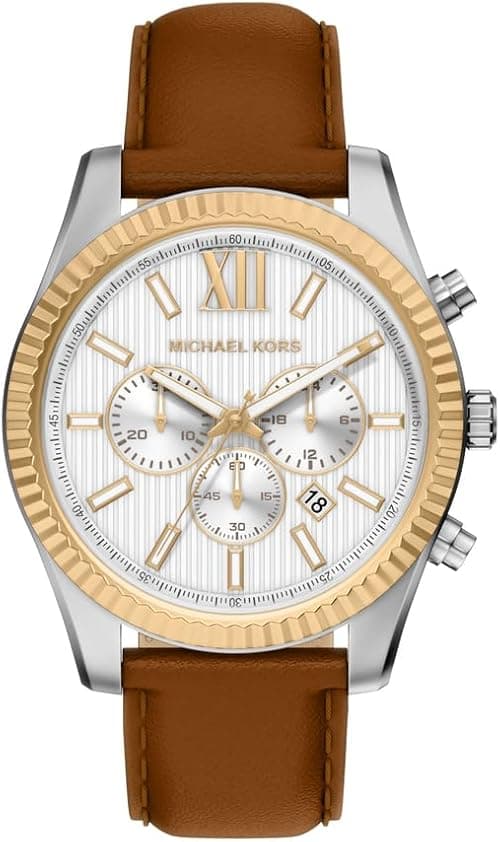 Michael Kors Lexington Men's 45MM Two Tone Stainless Steel Watch, MK9257 على Amazon.ae - متتبع الأسعار