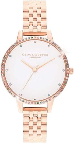 Olivia Burton Analogue Quartz Watch for Women with Rose Gold Colored Stainless Steel Bracelet - OB16RB21 - Best Deal Finder