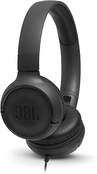 JBL Tune 500 Wired On-Ear Headphones, Deep JBL Pure Bass Sound, 1-Button Remote/Mic, Lightweight and Foldable Design, Tangle-Free Flat Cable, Voice Assistant - Black, JBLT500BLK, Medium on Amazon.ae - Price Tracker