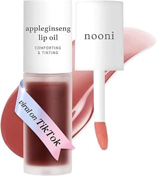 NOONI Korean Lip Oil - Appleginseng | Lip Stain, Long-Lasting, Moisturizing, Plumping, Revitalizing for Dry Lips, Waterproof, No Peel Off, Korean Lip Tint, Stocking Stuffers, Cute Things, 0.12 Fl Oz - Best Deal Finder