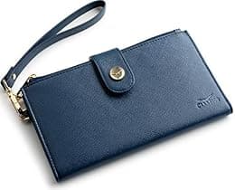Claasico Women’s RFID Wristlet Wallet & Phone Holder | Multi Credit Card Bifold Organizer w/ Zipper Pockets & Sweetly Packed in Gift Box - Best Deal Finder