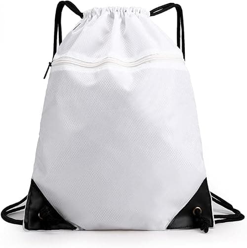 Waterproof Drawstring Backpack - Durable Gym Sackpack for Sports, Hiking, Travel & Camping | Basketball, Swim Bag with Zipper Pocket & Thick Shoulder Straps على Amazon.ae - متتبع الأسعار