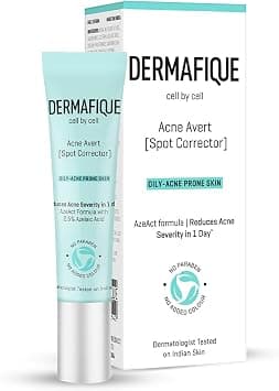 Dermafique Acne Spot Corrector 10ml |Clinically tested to reduce Acne Severity in 1 Day* |2.5% Azelaic Acid | Oily/Acne Prone/Dry/Sensitive Skin | DermatTested on Indian Skin| Anti-Acne Solve |Women on Amazon.ae - Price Tracker