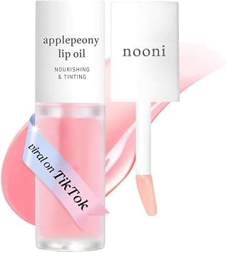 NOONI Korean Hydrating Lip Oil - Applepeony | Long-Lasting, Moisturizing, Plumping, Revitalizing for Dry Lips, Waterproof, No Peel Off, Hydrating, Nourishing Crystal Clear, 0.12 FL Oz - Best Deal Finder