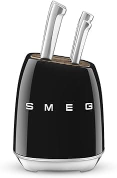 SMEG Knife Set KBSF02BL – Premium 6-Piece Stainless Steel Knife Block, Italian Design, Ergonomic Handles, Stylish Black Finish, Durable and Sharp Blades on Amazon.ae - Price Tracker