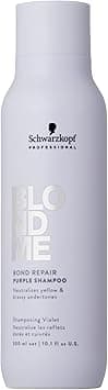Schwarzkopf Professional BLONDME Bond Repair Purple Shampoo Cool Hair Shampoo Neutralises Yellow Tones for Dyed Lightened Blonde Hair Cleansing and Nourishing 300 ml on Amazon.ae - Price Tracker