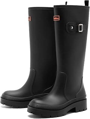 Rain Boots for Women, Anti-Slip Rubber Boots Waterproof Garden Muck Boots Durable Slip Resistant, Tall Water Shoes Comfort Fishing Boot Knee High Work على Amazon.ae - متتبع الأسعار