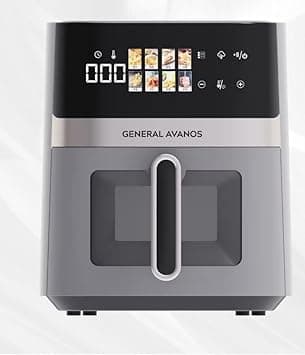 General Avanos Digital Air Fryer, 5L Capacity, Touch Screen Control, 8 Preset Modes, Oil-Free Cooking, Black on Amazon.ae - Price Tracker