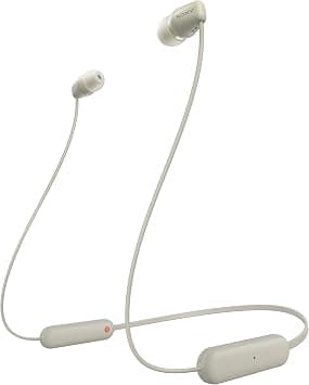 Sony WI-C100 Wireless in-Ear Bluetooth Headphones with Built-in Microphone, Taupe, Small على Amazon.ae - متتبع الأسعار