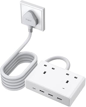 UGREEN Nexode Extension Cord with PD20W USB Poets(3A1C) & UK Extension Plug | 6 Outlets (2 UK Plug ),Charge Multi Device at Once, 2990W Max, Compact Multi Plug for Home, Office, Bedroom & Desk,1.5M على Amazon.ae - متتبع الأسعار
