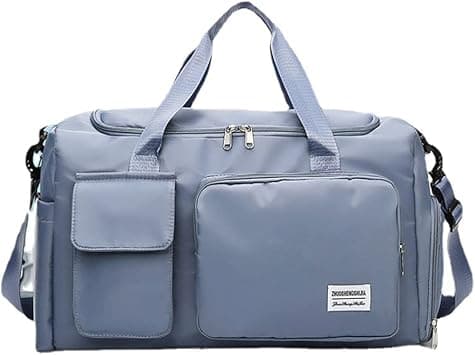 Travel Duffel Bag,35LWaterproof Duffel Weekender Bag with Shoes Compartment,Sports Gym Bag with Dry Wet Separated Pocket for Men and Women (Blue) on Amazon - Best Deal Finder