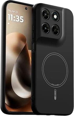 Gruattreay Case Compatible with Motorola Moto G77 5G, [Compatible with Mag-Safe], Magnetic Liquid Silicone Soft Rubber Gel, Camera Protection, Pure Color Simple Cover (Black) on Amazon.ae - Price Tracker