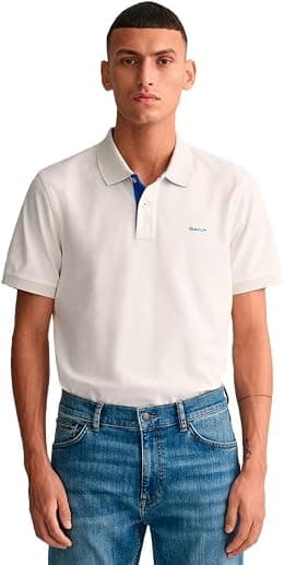GANT Men 2062026-113 Contrast Pique Polo Shirt - Best Deal Finder