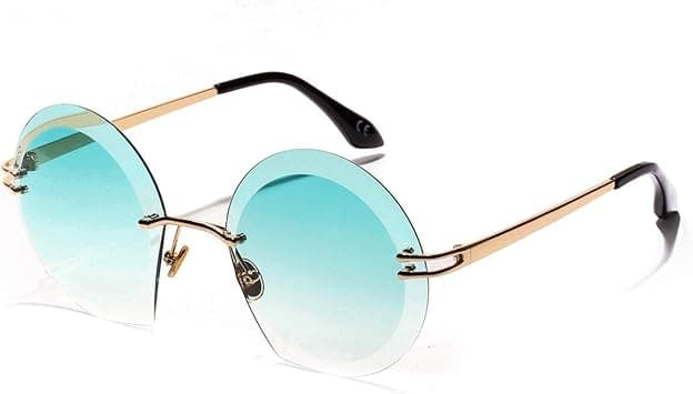 Cycle Frameless Sunglasses Alloy Sunglasses Drive Trip To The Mountains Sunglasses for Women (Size : Green) on Amazon.ae - Price Tracker