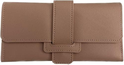 Women's PU Leather Wallet | RFID Blocking Long Purse with Phone Pocket Design | Elegant Card Holder & Coin Pouch | Slim, Stylish Travel Handbag Clutch for Everyday Use, Amber Brown, Modern on Amazon.ae - Price Tracker