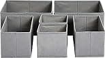 Amazon Basics Cloth Drawer Storage Organizer Boxes, Set of 6, Gray - متتبع أسعار Amazon.sa
