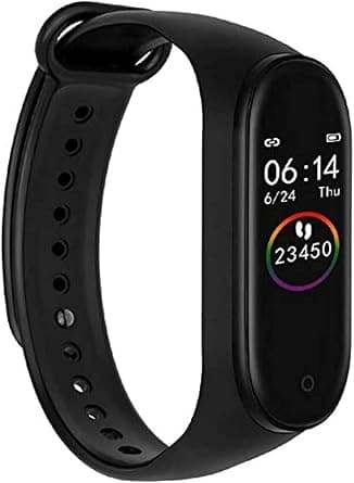Smart Bracelet M4 Wrist Band, Fitness Tracker, Water Proof & Heart Rate Monitor (Black) على Amazon.ae - متتبع الأسعار