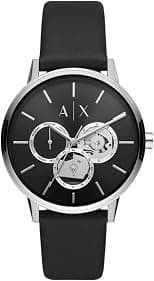 Armani Exchange Watch for Men, Quartz Movement, 42 mm, Black Stainless Steel case with a Leather Strap, AX2745 - دليلك لأفضل العروض