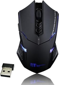 SKY-TOUCH Wireless Gaming Mouse with Unique Silent Click, Ergonomic Grips, 5 Adjustable DPI Values, 2 Programmable Side Buttons, Breathing Backlit, 7-Button Design- Black on Amazon - Best Deal Finder