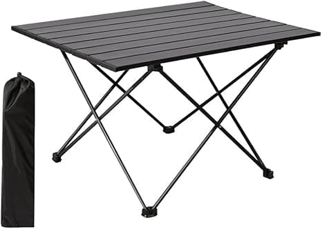 MOMENT Outdoor Picnic Table Folding Portable Metal Dining Table with Carry Bag for Picnic Camping Beach Boat Party BBQ, Black (56x41x40cm) on Amazon.ae - Price Tracker