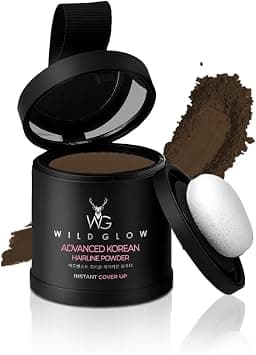 WILDGLOW Korean Hairline Cover-Up Powder Brown 10gm | Instantly Covers Grey Roots, Bald Spots, Beard & White Hair | Matte Finish & Long-Lasting | Highly Pigmented Flawless Hair Density Filler on Amazon.ae - Price Tracker