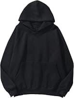 SAFRISIOR Oversized Hoodies for Women and Men Couples Fleece Basic Solid Hooded Sweatshirt Pullover Jackets - Best Deal Finder