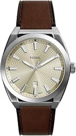 Fossil Men's Analog Quartz Watch with Leather Strap FS6071 - Best Deal Finder