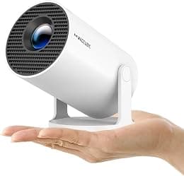 جهاز عرض صغير HY300PRO مطور لعام 2025 مزود بتقنية واي فاي وبلوتوث، جهاز عرض محمول يدعم دقة 4K، تصحيح تلقائي للتشويه، دوران 180 درجة، جهاز عرض ذكي للاستخدام المنزلي والخارجي - قابس أوروبي - دليلك لأفضل العروض