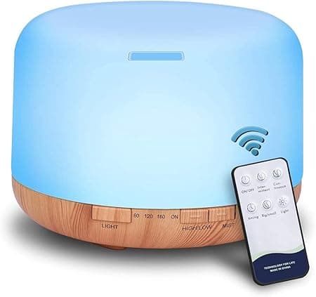 Baeskii 500ml Essential Oil Diffuser, Quiet Aromatherapy Mist Diffusers for Essential Oils, Ultrasonic Oil Diffuser with Remote Control,Timer, 7 Colors Light for Bedroom on Amazon.ae - Price Tracker