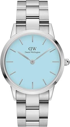Daniel Wellington Iconic Link Capri Blue Dial Silver Watch on Amazon.ae - Price Tracker