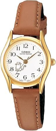 Casio Women's Watch - LA670WA-1DF White Dial, Brown Band - Best Deal Finder