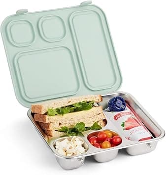 Elk and Friends Stainless Steel Bento Lunch Box Leakproof 4 Compartments Dishwasher Safe on Amazon.ae - Price Tracker