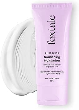 Foxtale Nourishing Face Moisturizer with Niacinamide for 24 Hr Hydration, Lightweight & Non-Sticky, For Soft & Glowing Skin, Men & Women, All Skin Types, 50 ml on Amazon.ae - Price Tracker