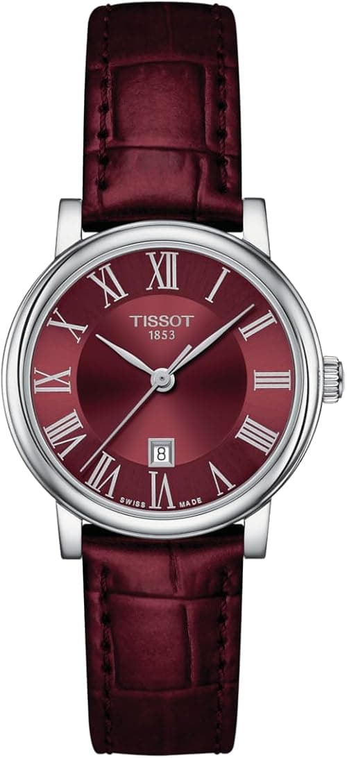 Tissot womens Carson Quartz 316L stainless steel case Dress Watch Burgundy T1222101637300 on Amazon.ae - Price Tracker