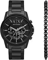 ARMANI EXCHANGE AX7153SET Quartz Chronograph Wrist Watch for Men, 44 mm Case Diameter, Black - Best Deal Finder