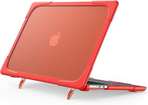 Laptop Case for MacBook Air 13 inch M5 2026 M4 2025 M3 M2 2024-2022 A3449 A3240 A3113 A2681,Ultra Thin Shockproof Hard Shell with Kickstand for MacBook Air 13.6 (Red) على Amazon.ae - متتبع الأسعار