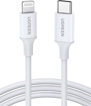 UGREEN Type C to Lightning Cable 1M, for Apple iPhone Charger Cable White | [MFi Certified],Design for iPhone & iPad,PD20W Fast iphone charger cable,Soft&Flexible, Lightweight&Portable for daily use on Amazon.ae - Price Tracker