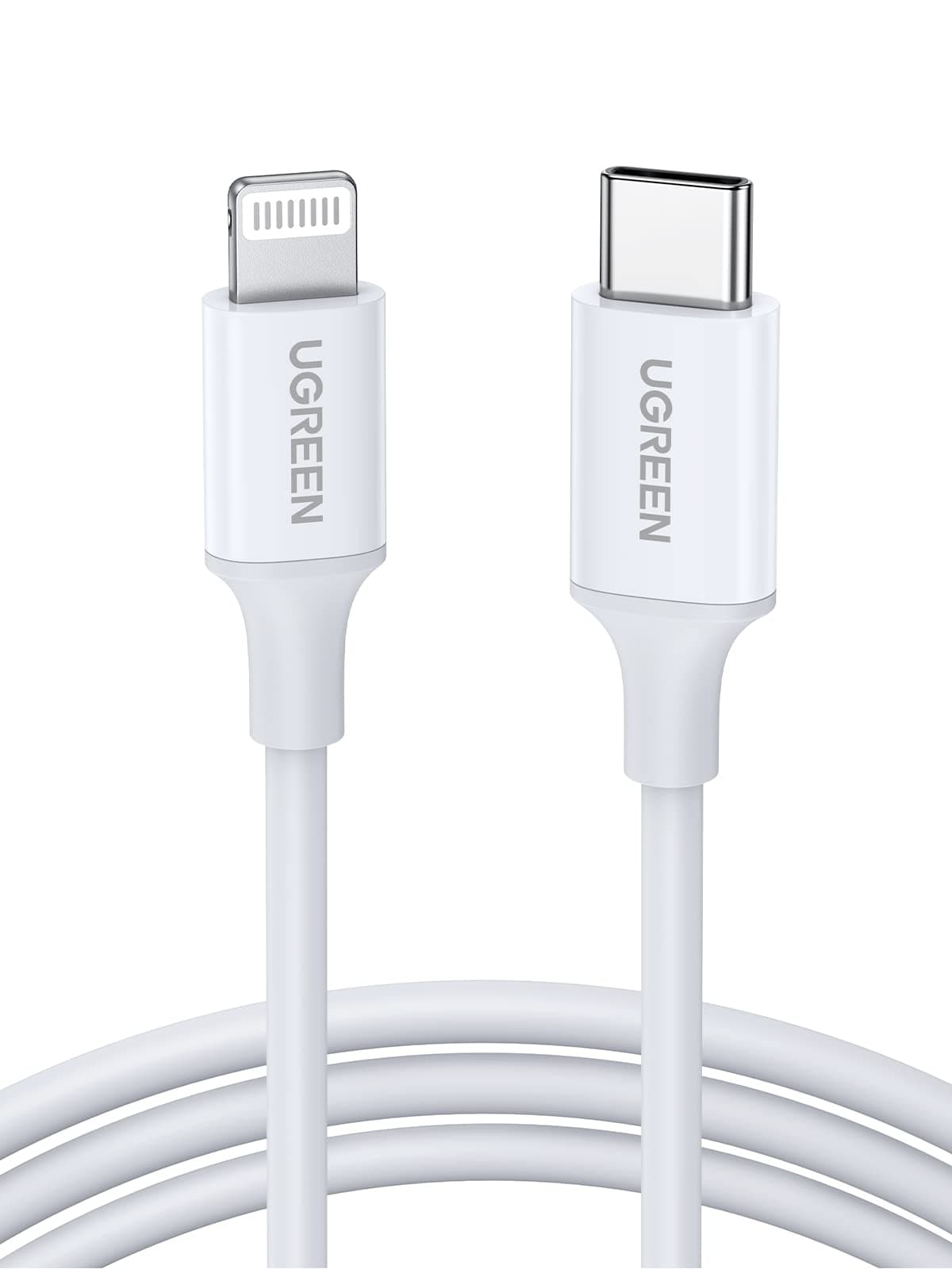 UGREEN iPhone Charger Cable 1M, [MFi Certified] USB C to Lightning Cable Fast Charging Power Delivery PD 20W Charging for iPhone 14/14 Pro/Plus/ Pro Max, 8-13 All Series, iPad-White on Amazon.ae - Price Tracker