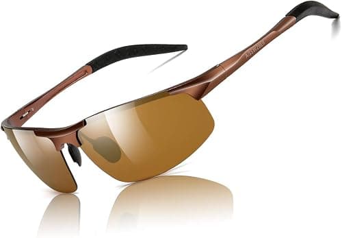 Mens Sports Polarized Sunglasses Driving Metal Frame UV Protection Sunglasses For Men 8177 on Amazon.ae - Price Tracker