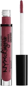 NYX PROFESSIONAL MAKEUP Lip Lingerie Shimmer, Lip Gloss - EUro Trash, Dark Pink-Brown - Best Deal Finder